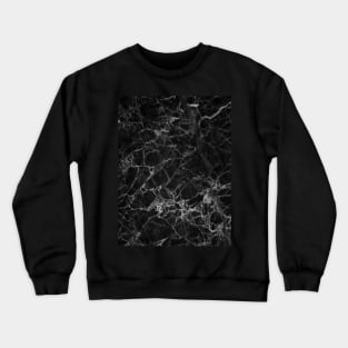 preppy scandinavian modern abstract black marble Crewneck Sweatshirt